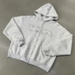 All Grey IDA Supply OG Logo Zip-Up Hoodie