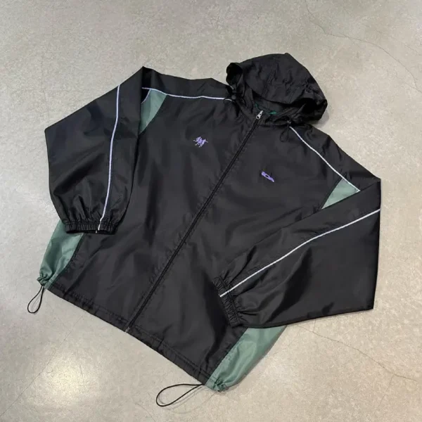 Black/Green IDA Supply Zip-Up Hooded Jacket