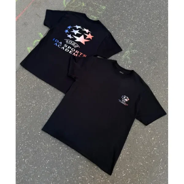 Black IDA Sports Academy Short Sleeve T-shirt