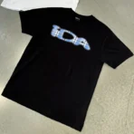 Black IDA Supply Flannel Logo Short Sleeve Tee