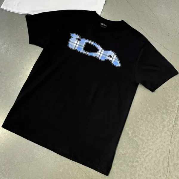 Black IDA Supply Flannel Logo Short Sleeve Tee