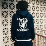 Black IDA Supply IDA London Logo Hoodie Back