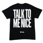 Black IDA Supply Talk To Me Nice Short Sleeve Tee Back