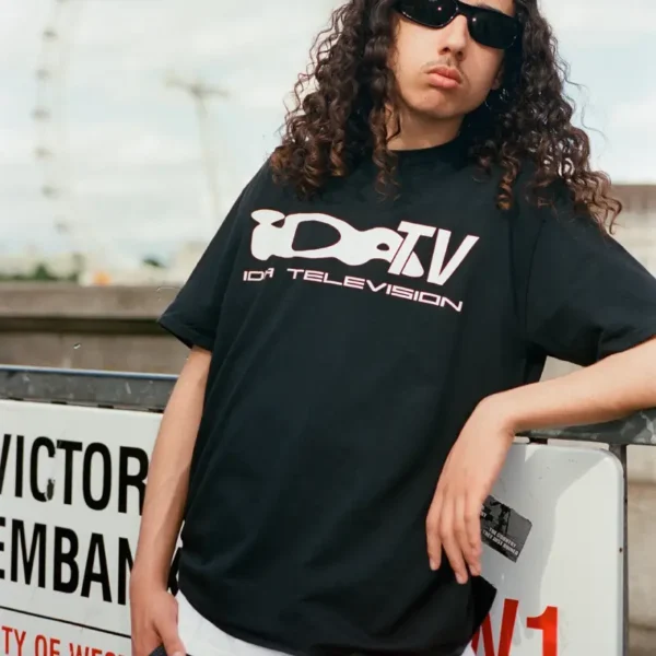 Black IDA Supply Television Short Sleeve Tee