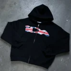 Black IDA Supply UK Zip-Up Hoodie