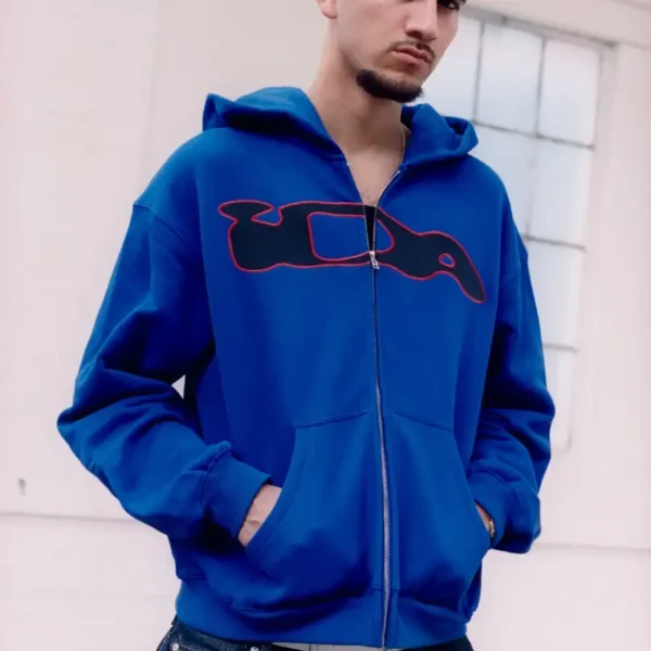 Blue/Red IDA Supply OG Logo Zip-Up Hoodie