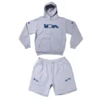 Grey/Blue IDA Supply OG Logo Zip-Up Short Set
