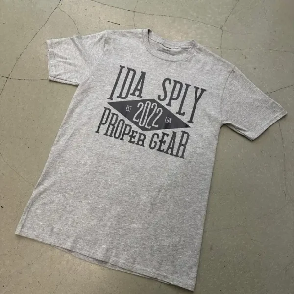 Grey IDA SPLY Proper Gear Short Sleeve Tee Front