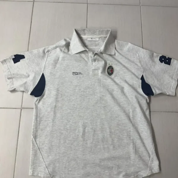 Grey IDA Supply England Collar Football T-shirt