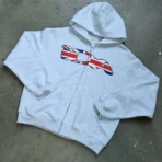 Grey IDA Supply UK Zip-Up Hoodie