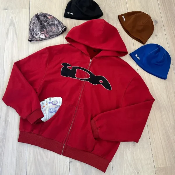 Red IDA Supply OG Logo Zip-Up Hoodie