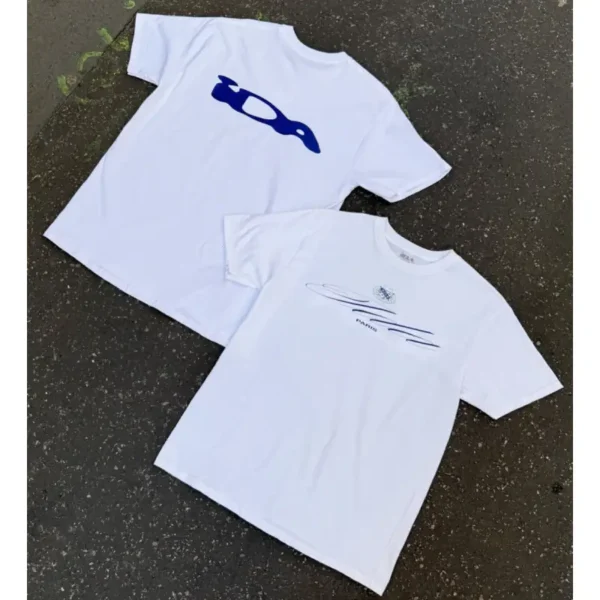 White/Blue IDA Supply Paris Short Sleeve Tee