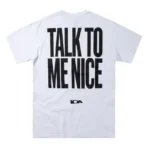 White IDA Supply Talk To Me Nice Short Sleeve Tee Back