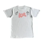 White/Pink IDA Supply Love Short Sleeve Tee Back