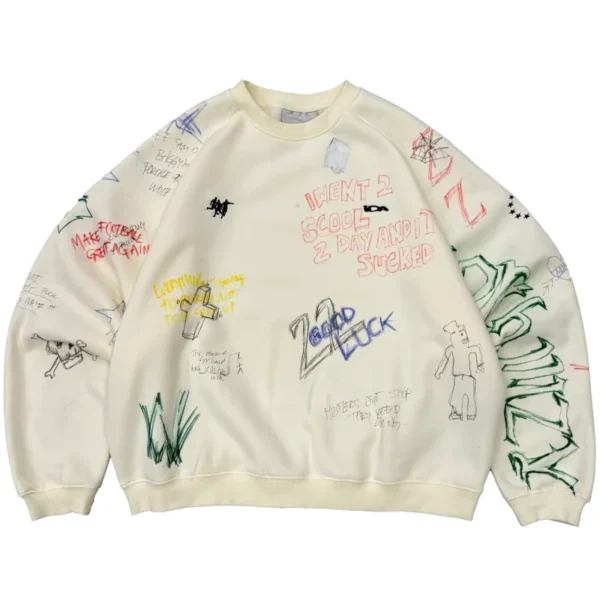 White IDA Supply Leavers Re Issue Crewneck Sweater