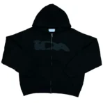 Black on Black IDA Supply Zip-Up Hoodie