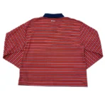 Red IDA SPLY Monogram Long Sleeve Polo Tee Back