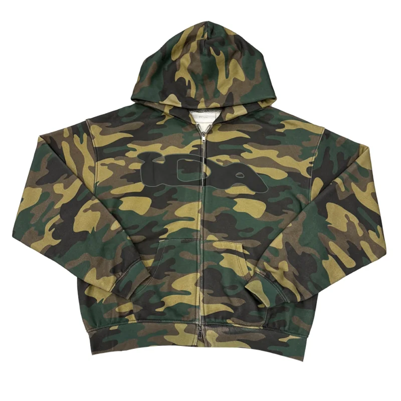 Camo IDA Supply Double Zip-Up Hoodie
