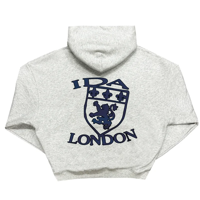 Grey IDA Supply Highgate Pullover Hoodie Back