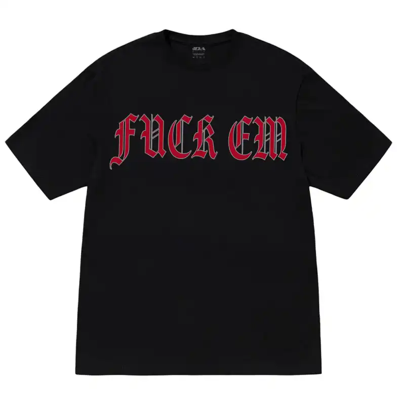 Black IDA Supply Fuck EM Short Sleeve Tee - IDA SPLY Black IDA Supply Fuck EM Short Sleeve Tee