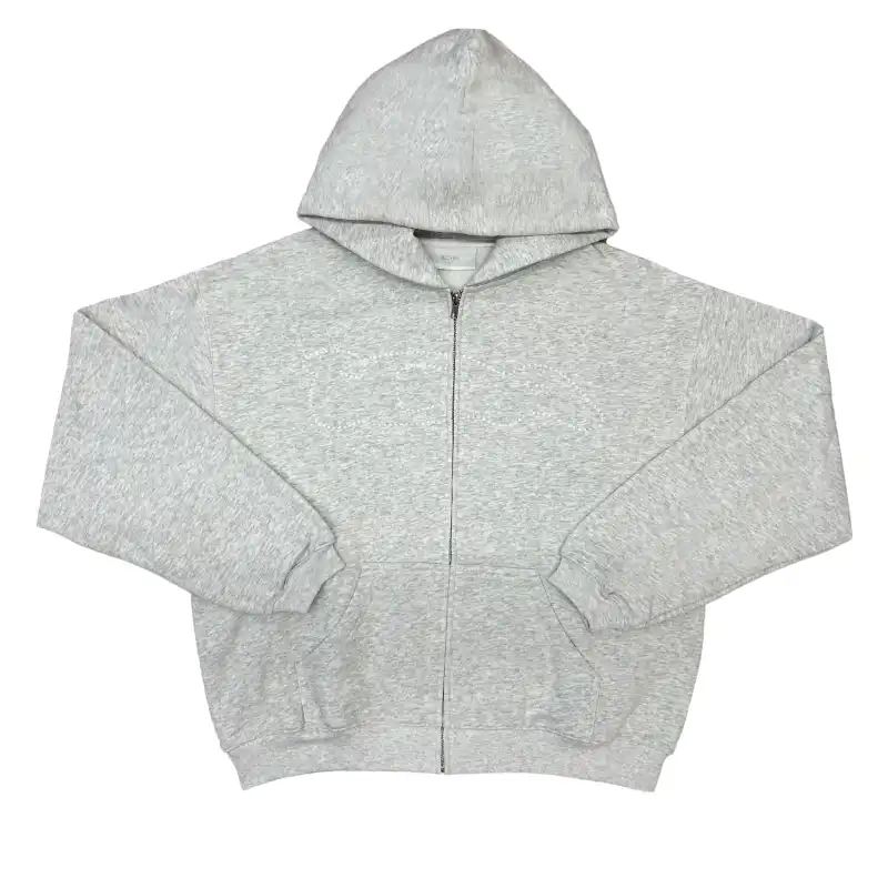Grey IDA Supply Chain Stitch Zip-Up Hoodie