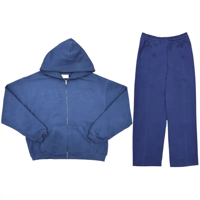 Navy IDA Supply Chain Stitch Logo Zip-Up Tracksuit