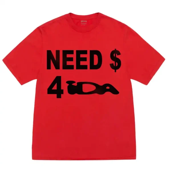 Red IDA Supply Need Cash Short Sleeve Tee