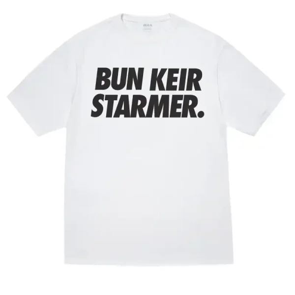 White IDA Supply Bun Keir Starmer T-shirt